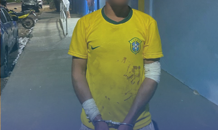 AÇÃO DO 5º BPM RESULTA EM PRISÃO DE FORAGIDO APÓS OCORRÊNCIA DE LESÃO POR ARMA BRANCA