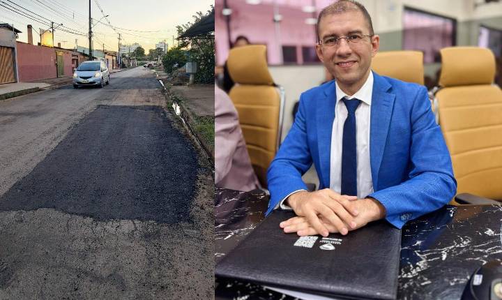 Após solicitação de Pedro Geovar, Rua Luiz de Camões recebe serviço de tapa-buraco