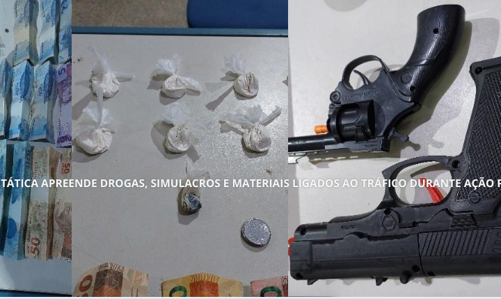 ARIQUEMES – FORÇA TÁTICA APREENDE DROGAS, SIMULACROS E MATERIAIS LIGADOS AO TRÁFICO DURANTE AÇÃO POLICIAL