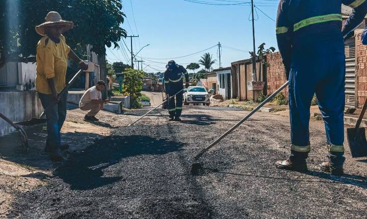 Bairro São João Batista recebe intervenção asfáltica da prefeitura