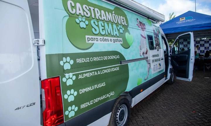Castramóvel disponibiliza castração gratuita para cães e gatos até domingo