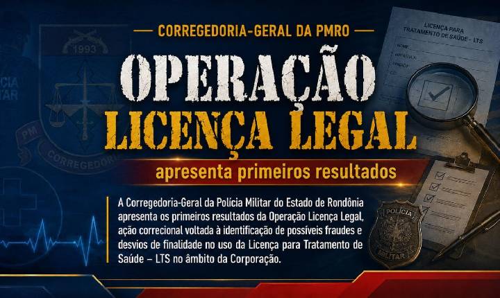 Corregedoria-Geral da PMRO apresenta primeiros resultados da Operação Licença Legal