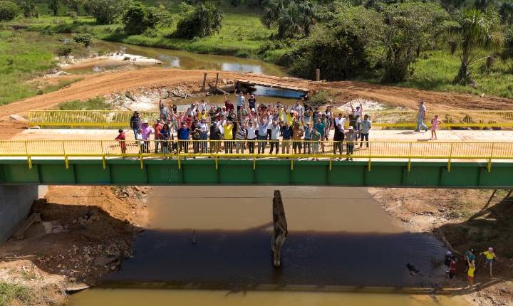 Em São Miguel do Guaporé ação do deputado Ismael Crispin garante ponte de concreto e aço na Linha 86