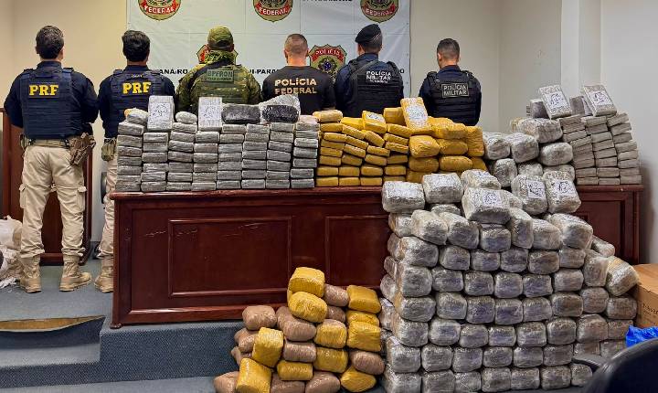 Forças de segurança apreendem cerca de 460 quilos de drogas em São Francisco do Guaporé (RO)