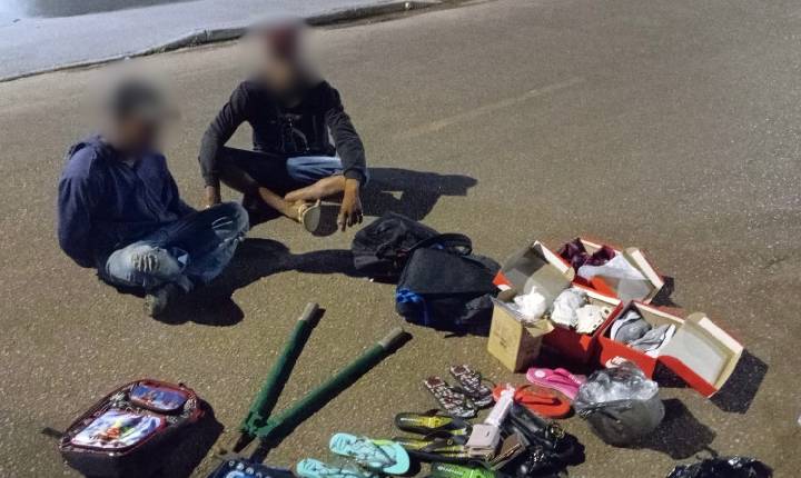 Guarnição Comércio Seguro do 5º BPM recupera objetos furtados e prende suspeitos em flagrante em Porto Velho