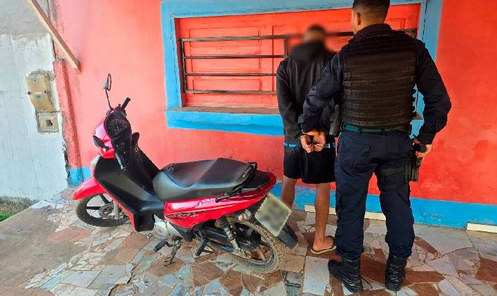 JI-PARANÁ – ADOLESCENTE É APREENDIDO PELA PM CONDUZINDO MOTOCICLETA FURTADA