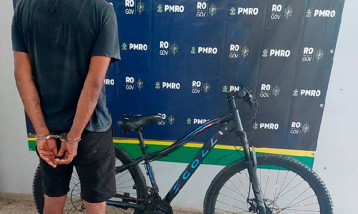 JI-PARANÁ – BICICLETA FURTADA É RECUPERADA E SUSPEITO É PRESO PELA PM NO BAIRRO NOVA BRASÍLIA