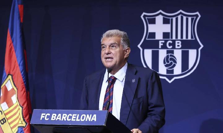 Joan Laporta, presidente do Barcelona, critica postura do Atlético de Madrid