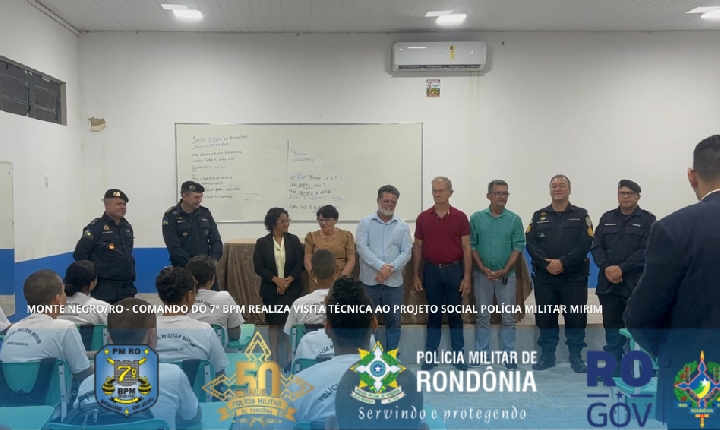 MONTE NEGRO/RO – COMANDO DO 7º BPM REALIZA VISITA TÉCNICA AO PROJETO SOCIAL POLÍCIA MILITAR MIRIM