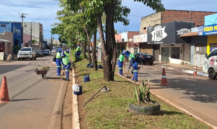 Mutirão de limpeza e roçagem atende mais quatro avenidas da capital