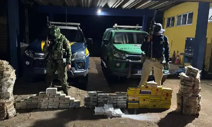 PM de RO e PRF apreendem quase 192 kg de drogas na BR-364 em Porto Velho