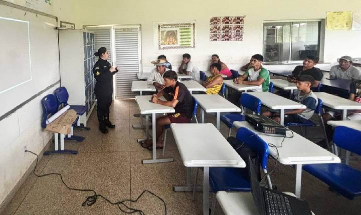 PMRO e TJRO reforçam prevenção às drogas em ação social na comunidade indígena LAJE VELHO