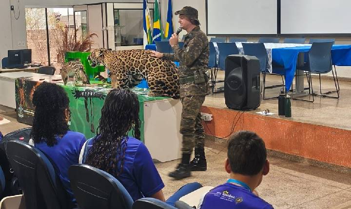 Polícia Ambiental e SEMMA promovem educação ambiental para mais de 300 estudantes em Vilhena