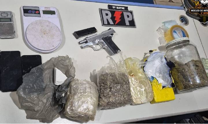 Polícia apreende grande quantidade de drogas e arma durante operação na Zona Leste de Porto Velho