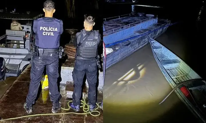 Polícia Civil de Rondônia impede furto de combustível em balsa no Rio Madeira