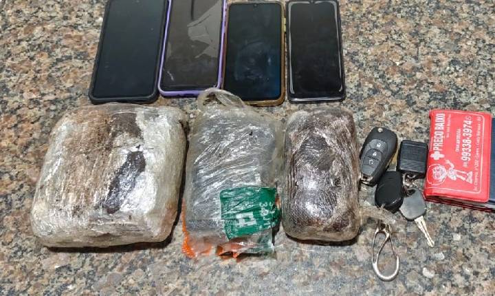 Polícia Militar apreende mais de 2 kg de haxixe e prende suspeitos de tráfico em Cacoal