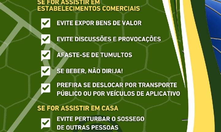 Polícia Militar dá dicas para torcer pelo Brasil com segurança