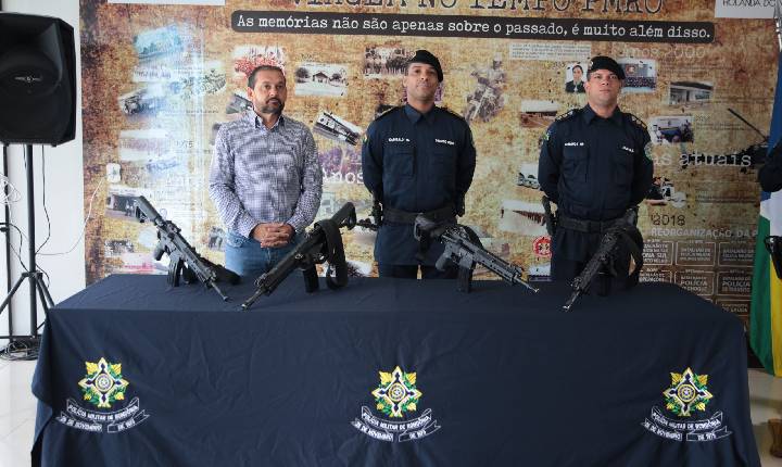 Polícia Militar de Rondônia recebe armamentos adquiridos por meio de emendas parlamentares