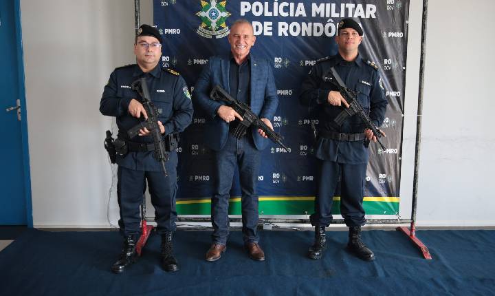 Polícia Militar de Rondônia recebe fuzis para reforço operacional em Vilhena
