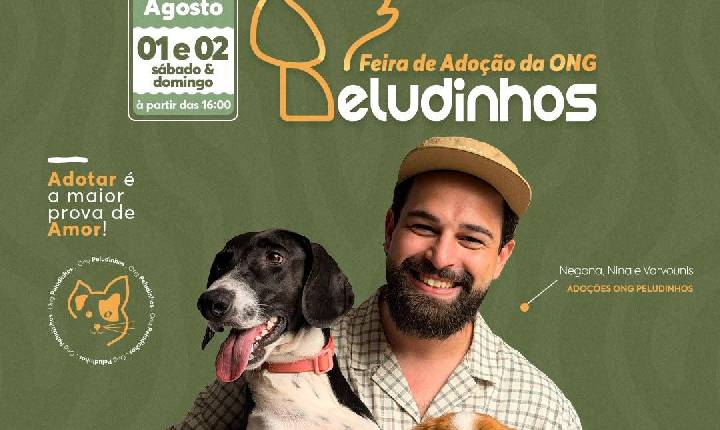 Porto Velho Shopping recebe 5ª Feira de Adoção da ONG Peludinhos nos dias 1º e 2 de agosto
