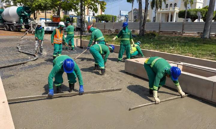 Revitalização da Praça João Nicolleti em Porto Velho avança para nova fase
