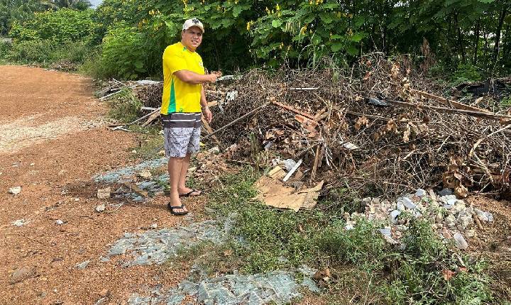 Vereador Edimilson Dourado cobra limpeza urgente em área tomada por lixo no bairro Aeroclube
