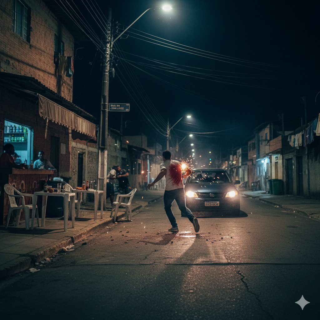 Homem é atacado a tiros por criminosos em carro na zona leste