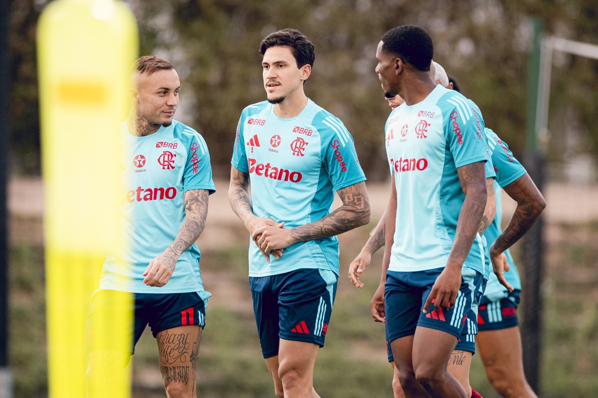 Pedro volta a treinar pelo Flamengo após lesão na coxa. Confira