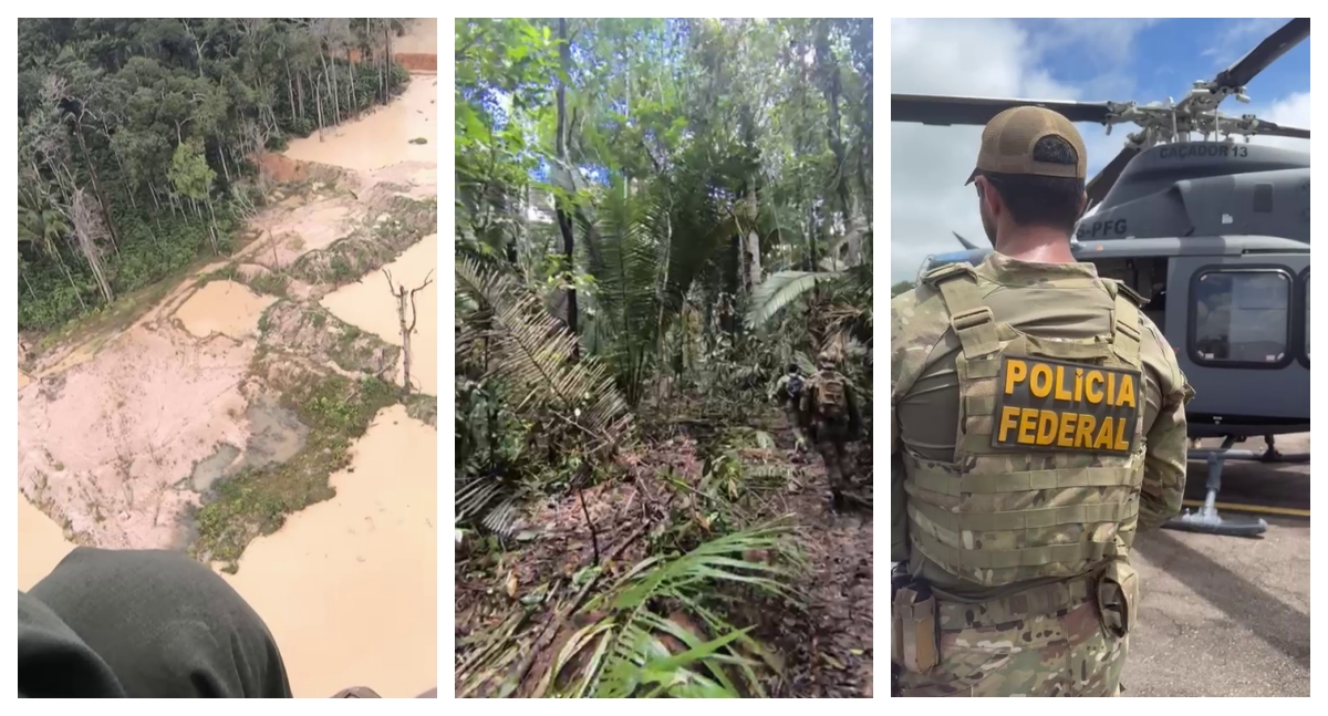 Polícia Federal e Ibama combatem garimpo ilegal em RO e MT