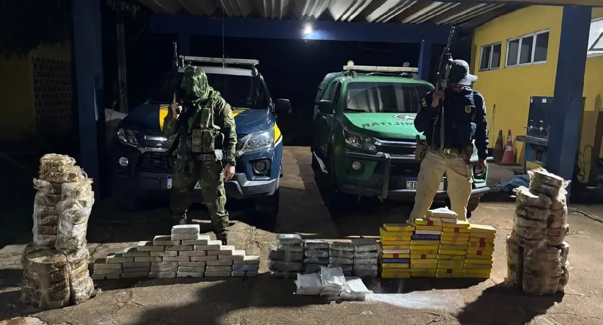 PM de RO e PRF apreendem quase 192 kg de drogas na BR-364 em Porto Velho