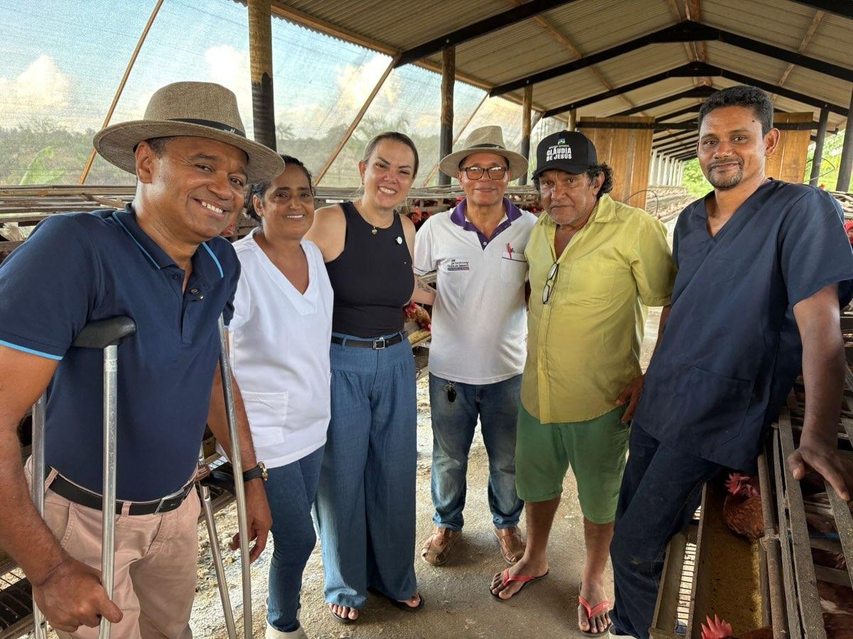 Cláudia de Jesus visita Granja Oliveira a convite do vereador Licomédio e fortalece compromisso com a agricultura familiar em Ji-Paraná