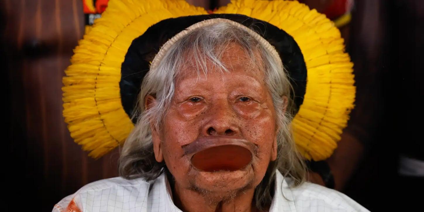 Cacique Raoni, 94 anos, está sob cuidados paliativos em Mato Grosso
