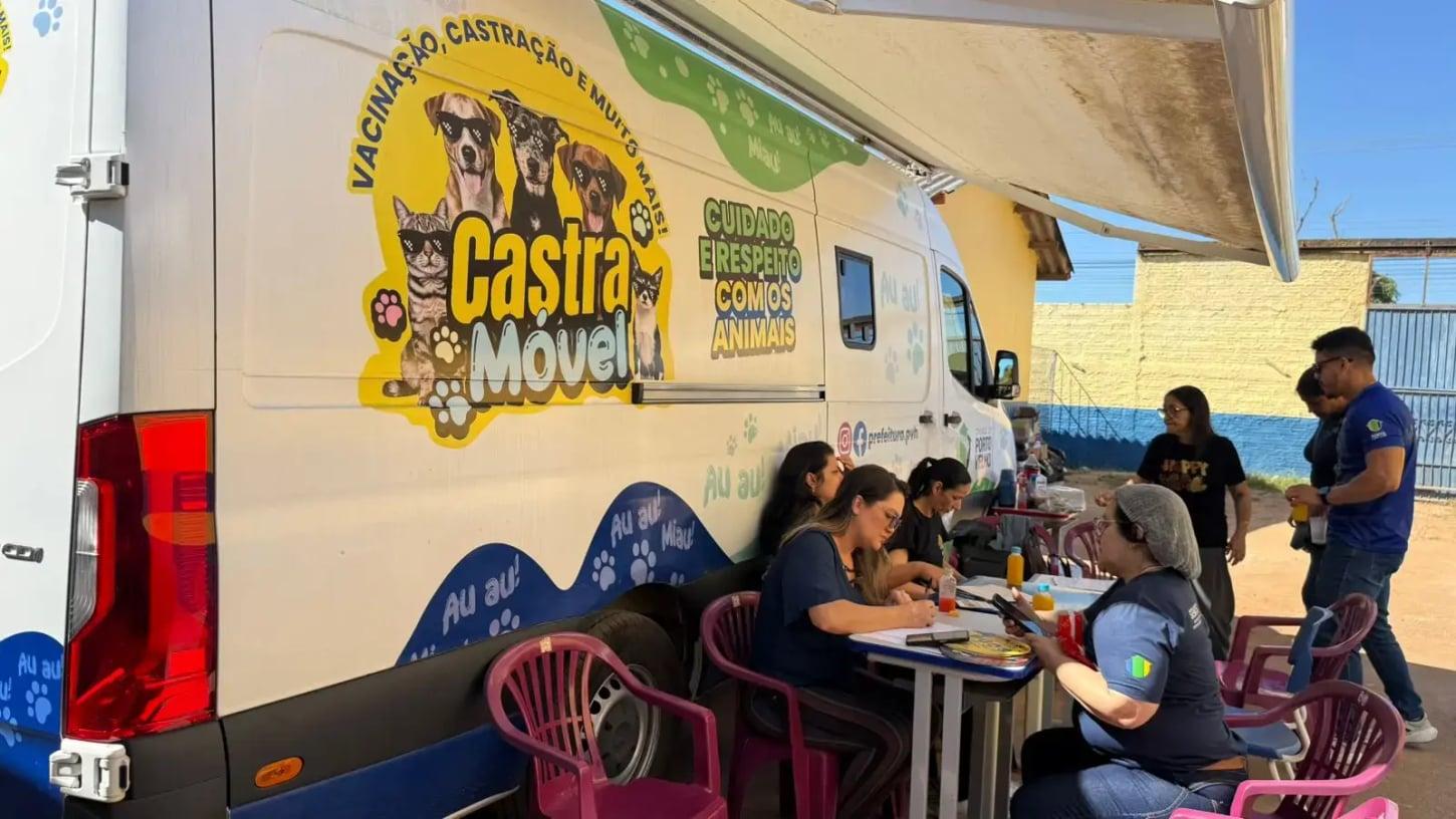 Castramóvel realiza 105 castrações gratuitas em diversas áreas de Porto Velho
