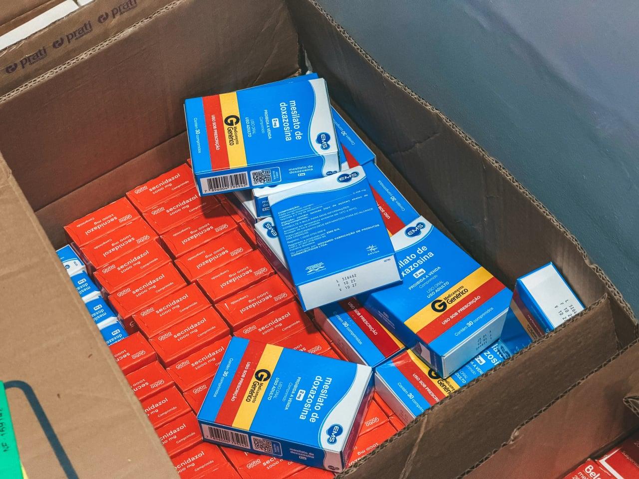 Medicamentos para variados tratamentos são recebidos pela rede de saúde municipal