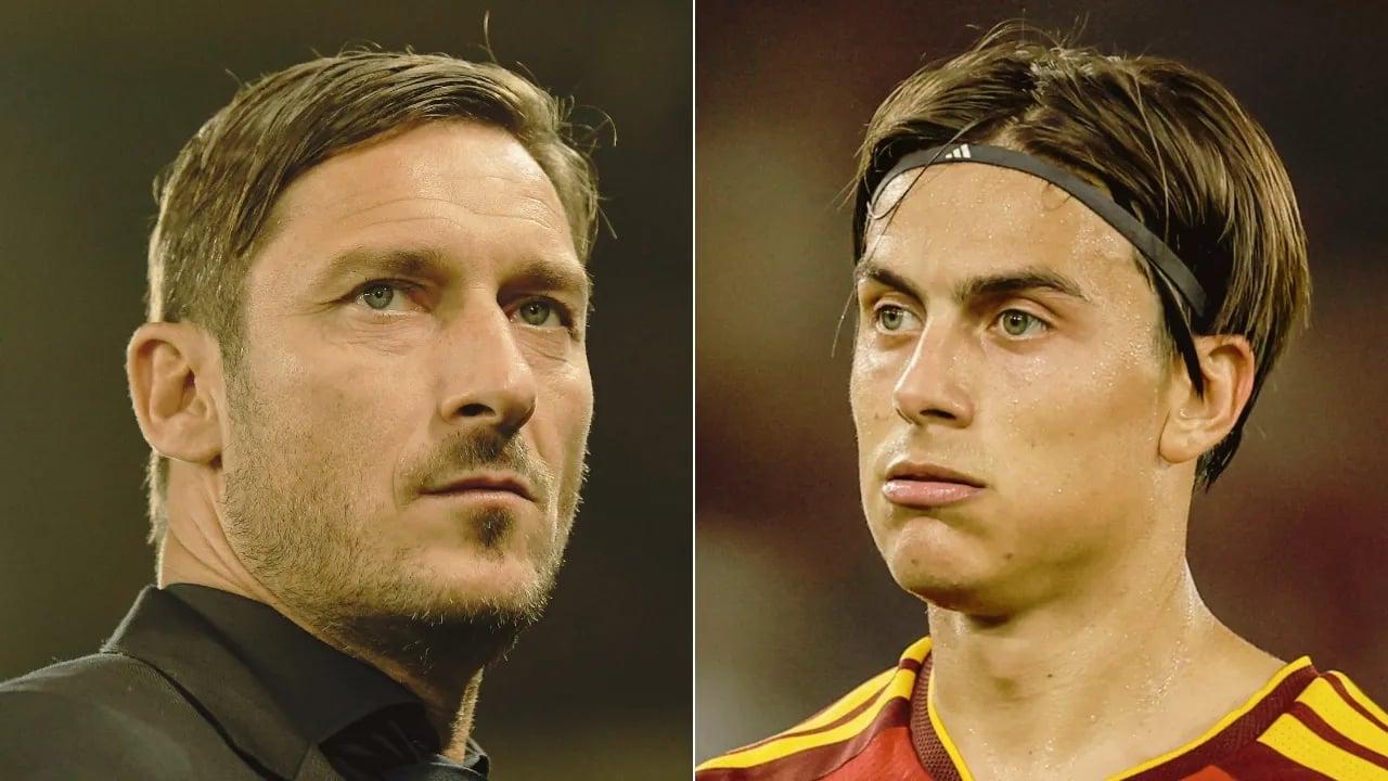 Totti se opõe à ideia de Dybala usar a camisa 10 da Roma: 'Vocês são todos idiotas'