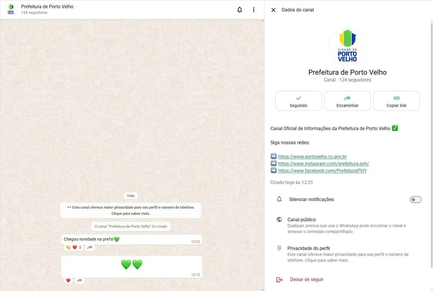 WhatsApp da Prefeitura oferece acesso facilitado a informações e serviços